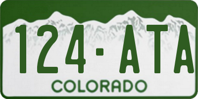 CO license plate 124ATA