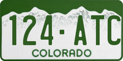 CO license plate 124ATC