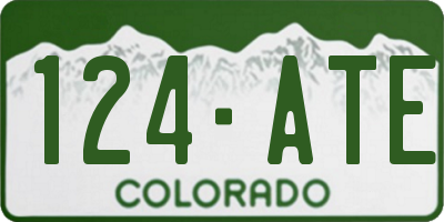 CO license plate 124ATE