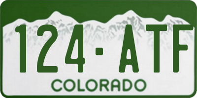 CO license plate 124ATF