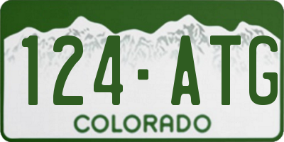 CO license plate 124ATG