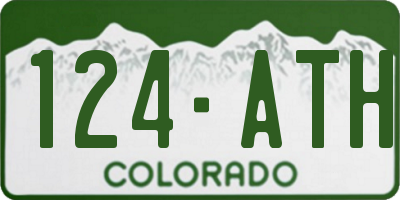 CO license plate 124ATH