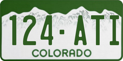 CO license plate 124ATI