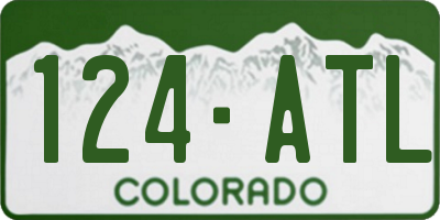 CO license plate 124ATL