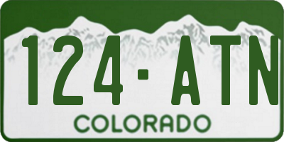 CO license plate 124ATN