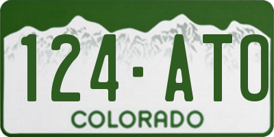 CO license plate 124ATO