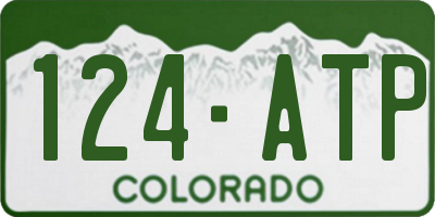CO license plate 124ATP