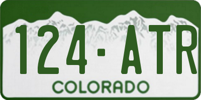 CO license plate 124ATR