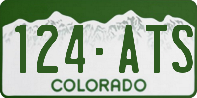 CO license plate 124ATS