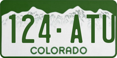 CO license plate 124ATU