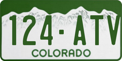 CO license plate 124ATV
