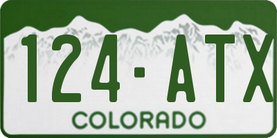 CO license plate 124ATX