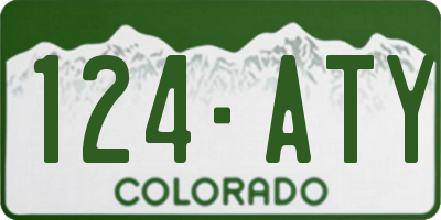 CO license plate 124ATY