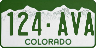 CO license plate 124AVA