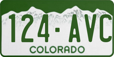 CO license plate 124AVC