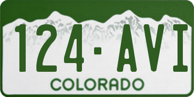 CO license plate 124AVI