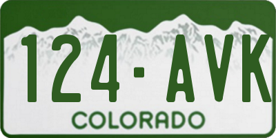 CO license plate 124AVK