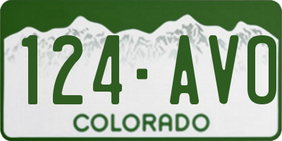 CO license plate 124AVO