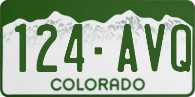 CO license plate 124AVQ