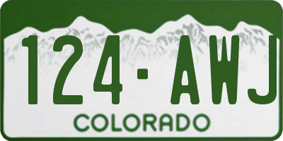 CO license plate 124AWJ