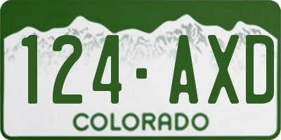 CO license plate 124AXD
