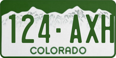 CO license plate 124AXH