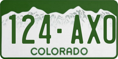 CO license plate 124AXO