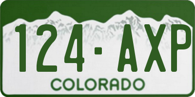 CO license plate 124AXP