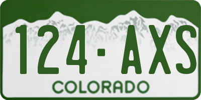 CO license plate 124AXS