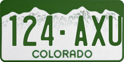 CO license plate 124AXU