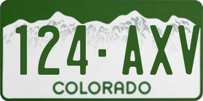 CO license plate 124AXV