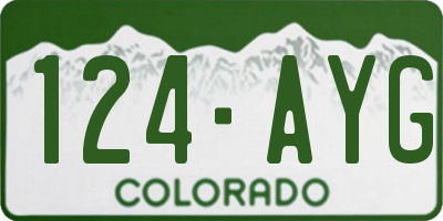 CO license plate 124AYG