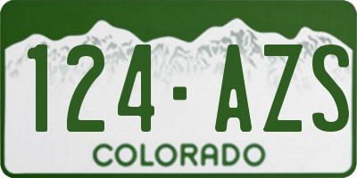 CO license plate 124AZS