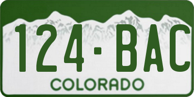 CO license plate 124BAC
