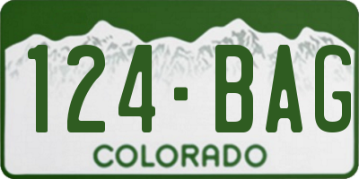 CO license plate 124BAG