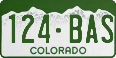 CO license plate 124BAS
