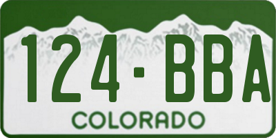 CO license plate 124BBA