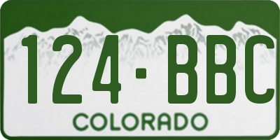 CO license plate 124BBC