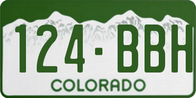 CO license plate 124BBH