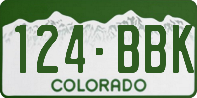 CO license plate 124BBK