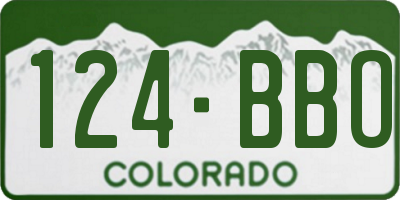 CO license plate 124BBO