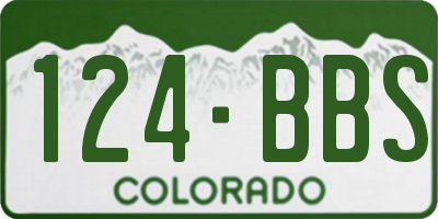 CO license plate 124BBS