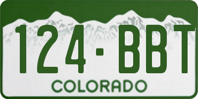 CO license plate 124BBT