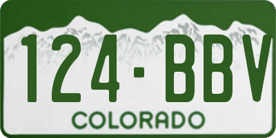 CO license plate 124BBV