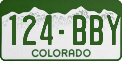 CO license plate 124BBY