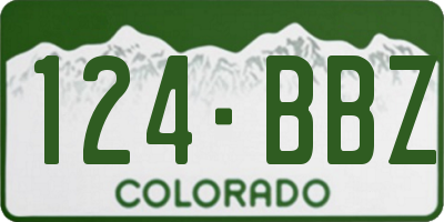 CO license plate 124BBZ