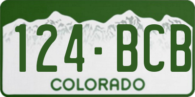 CO license plate 124BCB