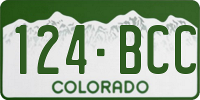 CO license plate 124BCC