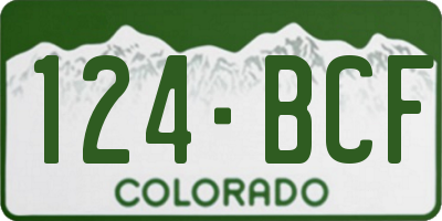 CO license plate 124BCF