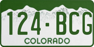 CO license plate 124BCG